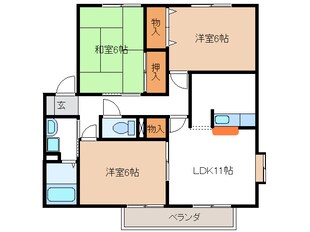 シャンブル南が丘の物件間取画像